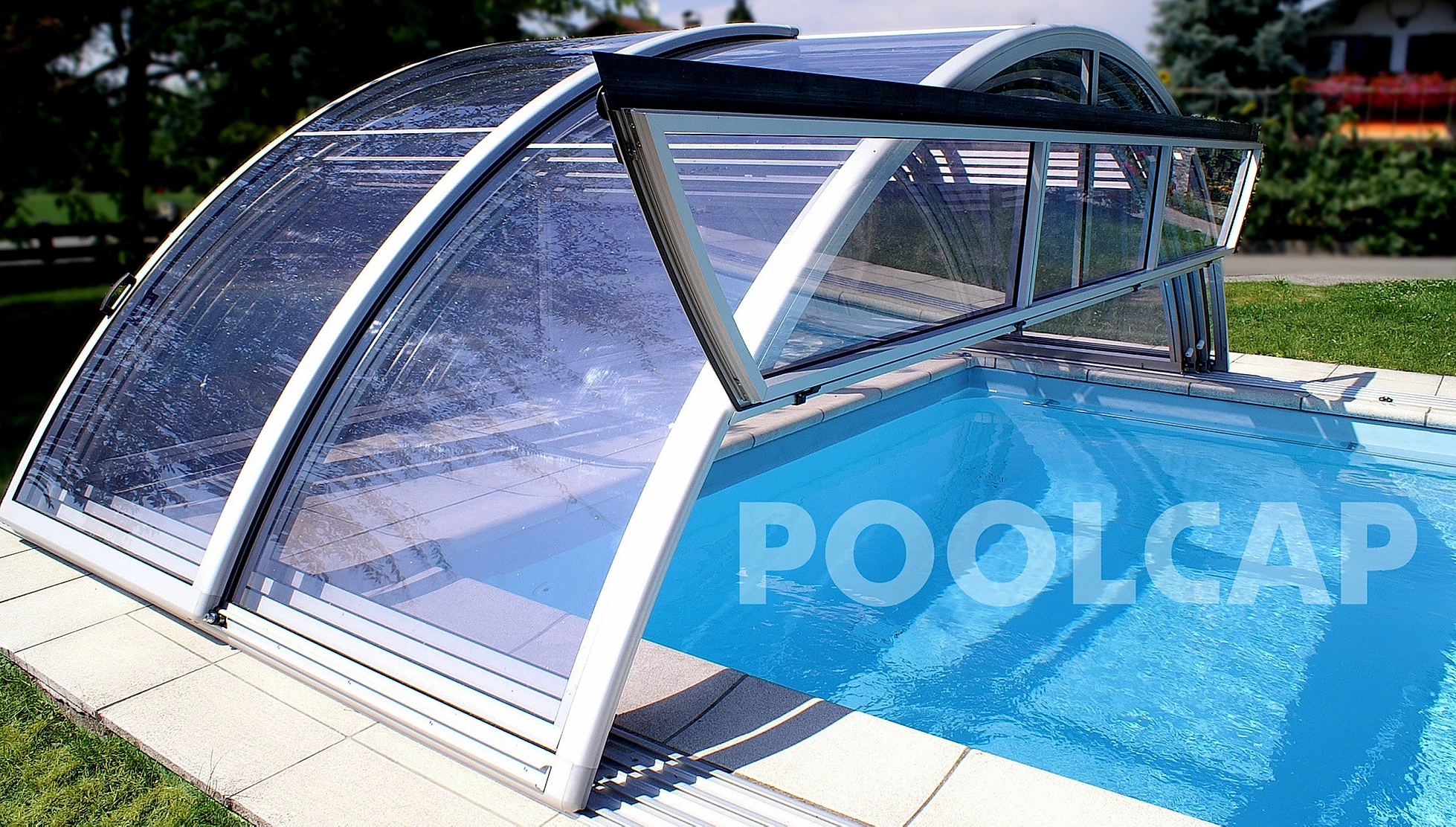 Aquacomet Frontklappe Poolueberdachung j