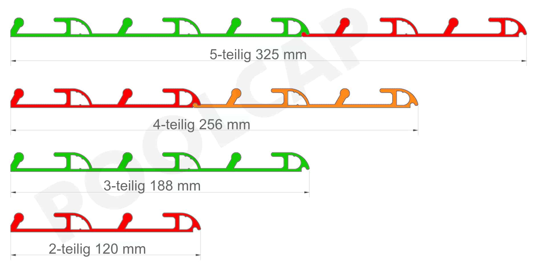 Pool Ueberdachung TZ 12 mm Schiene Breiten