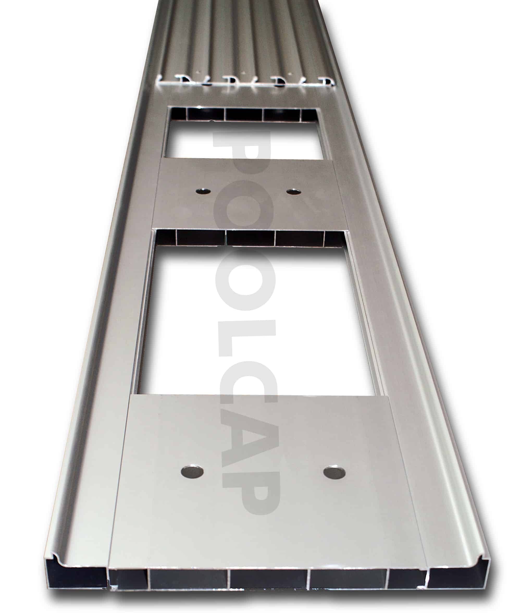 Pool teleskop Schiebehalle versenkbare Bodenschiene Einbaurahmen