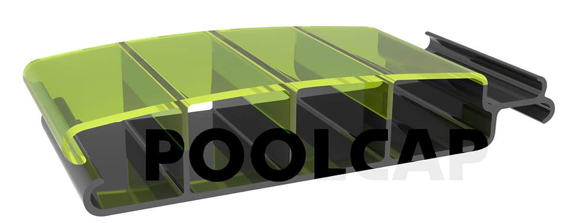 Poolabdeckung Rolloabdeckung 14 60 mm solar Profil gruen