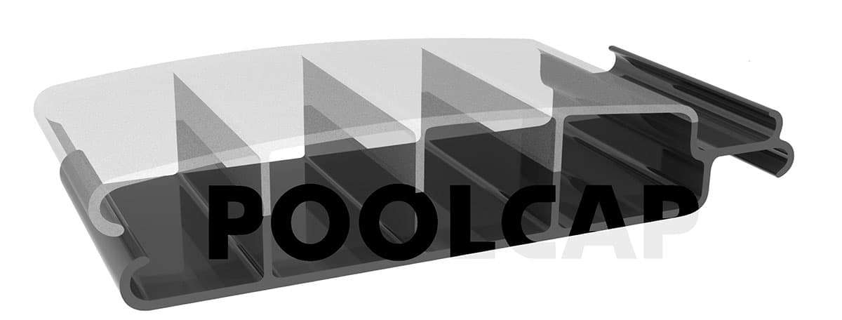 Poolabdeckung Rolloabdeckung 14 60 mm solar Profil silbrig