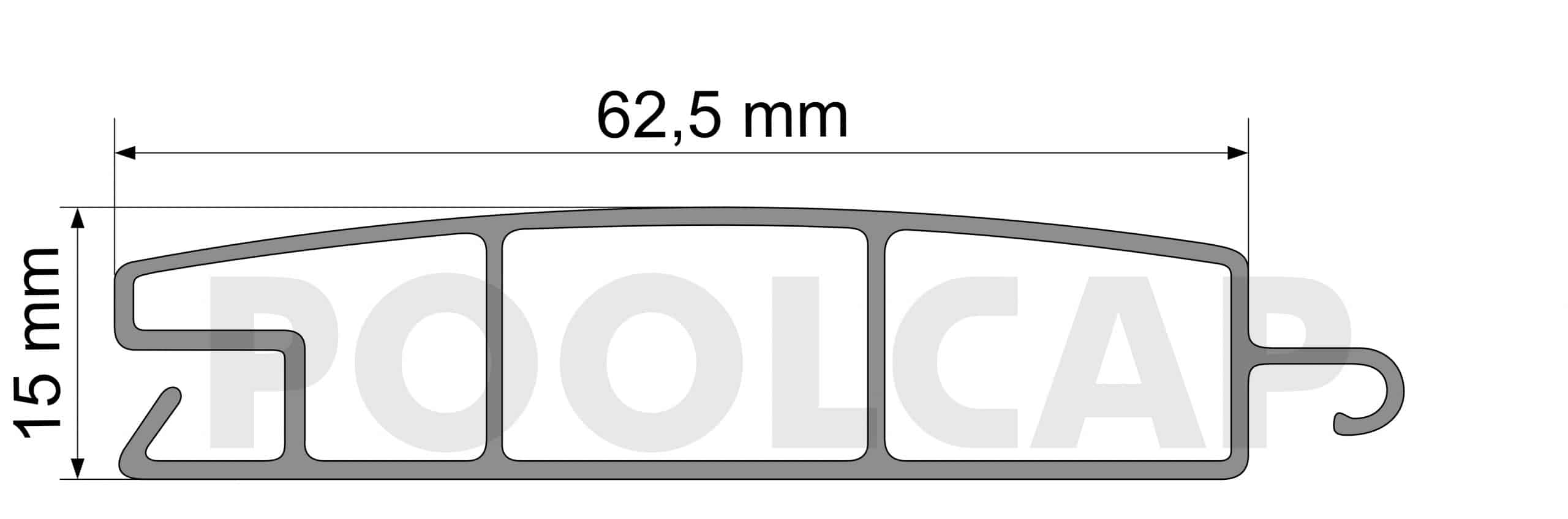 Anti Algen Profil Poolabdeckung Querschnitt