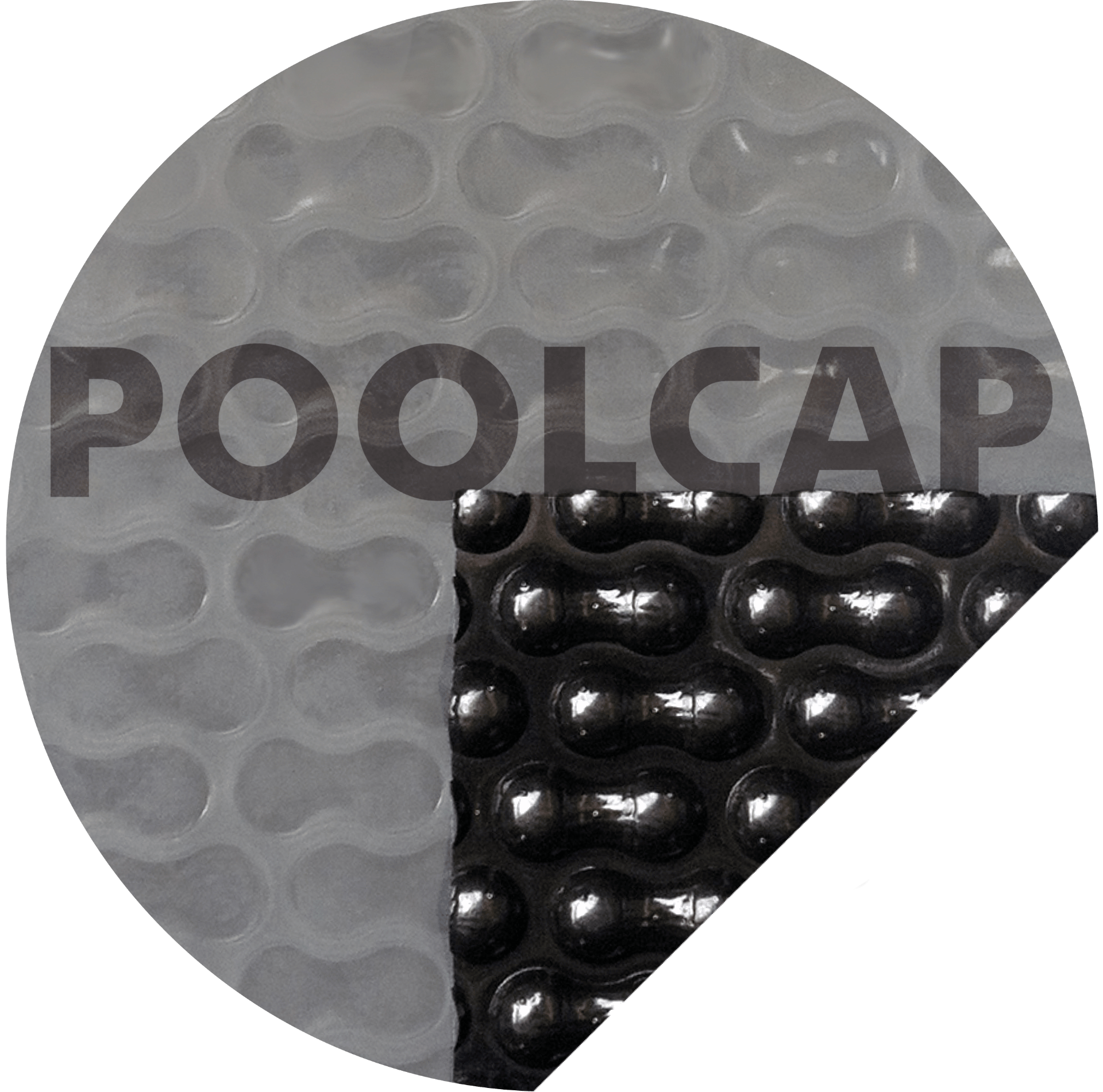 Solarfolie Pool 500 Micron grau schwarz geo bubble
