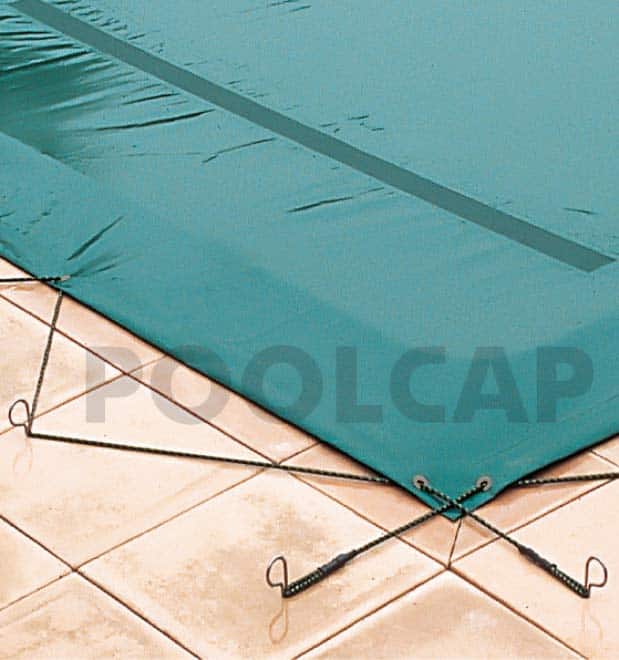 Winterabdeckung Gummiseilbefestigung