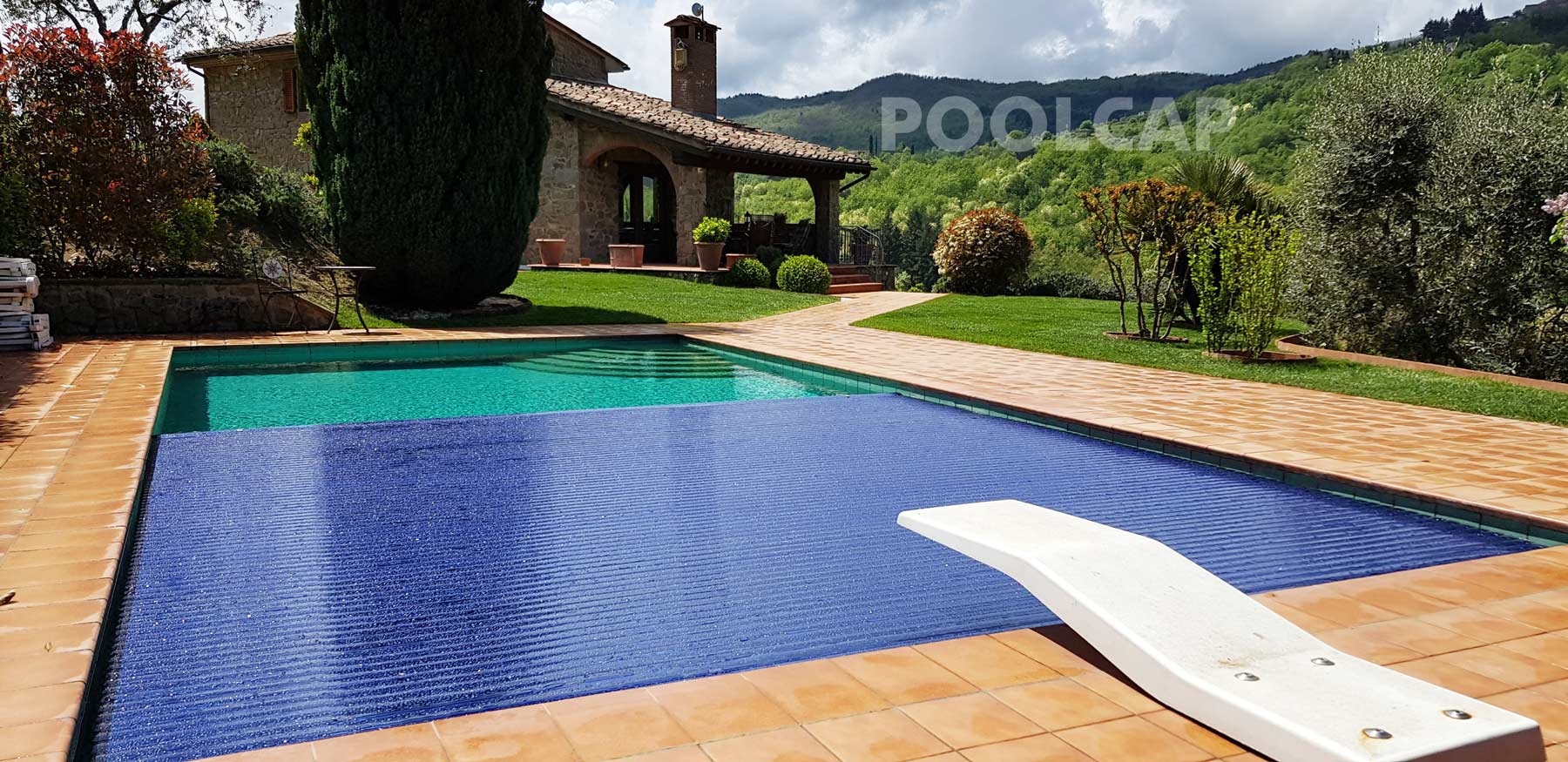 Pool Lamellenabdeckung Toskana