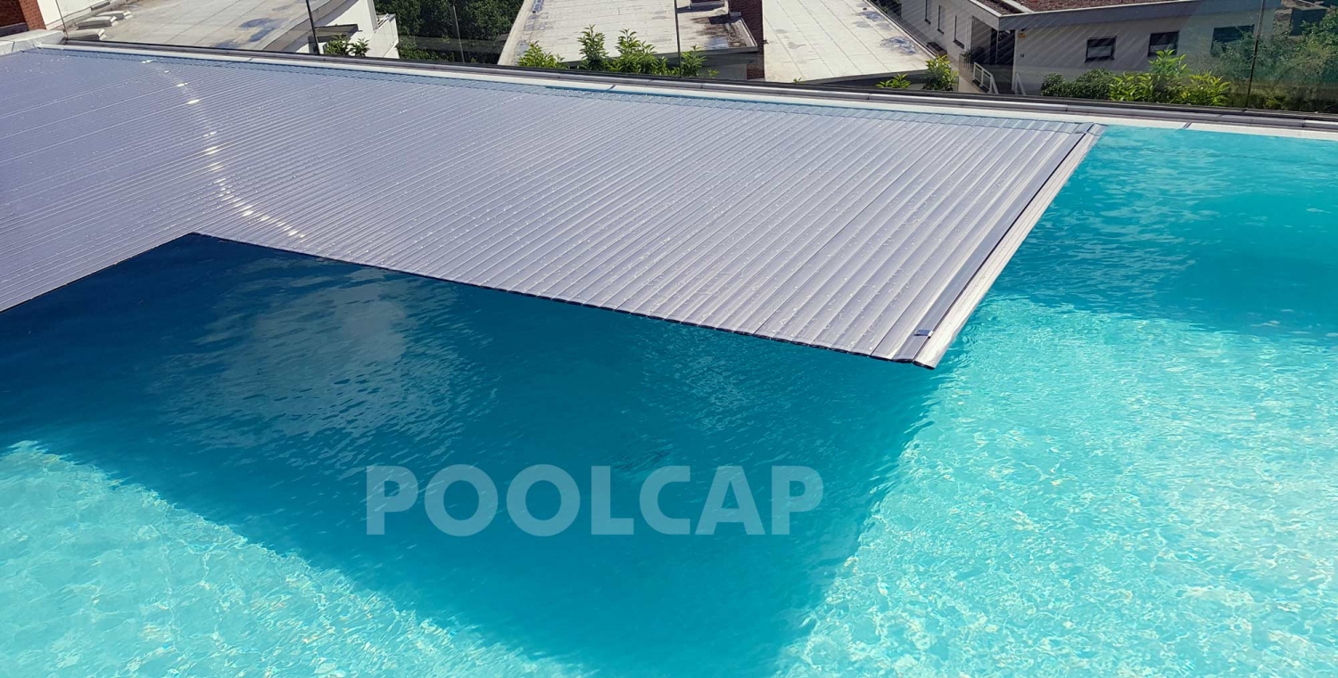 Poolabdeckung Poolblache Lamellenabdeckung