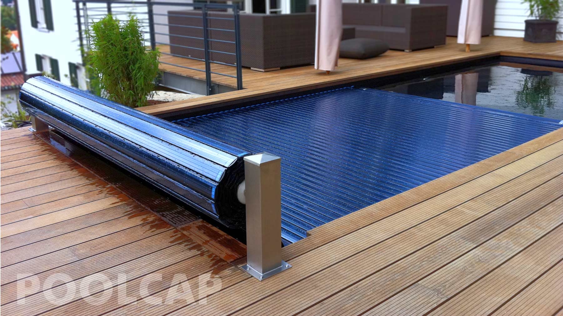 Poolabdeckung Oberfluranlage Slimline