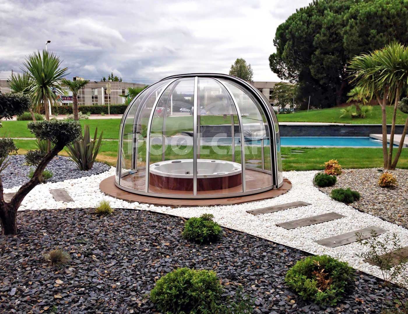 Whirlpool Pool Überdachung rondo 01