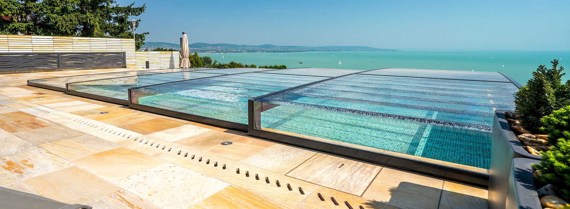 Poolüberdachung Horizont | Poolcap Poolabdeckungen