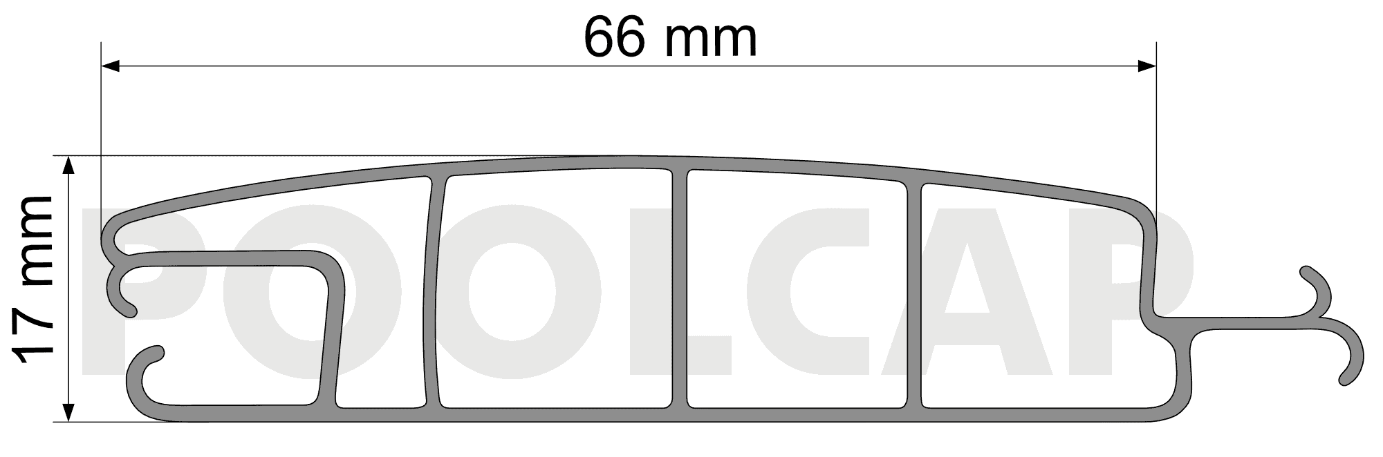 Poolabdeckung Rolloprofil Lamelle kontur2